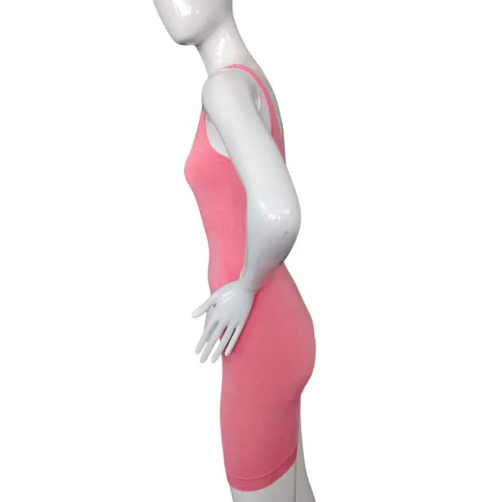 Compression Tank Cami Shapewear Seamless Bodycon Slip Size Small Pink